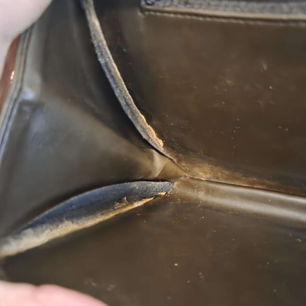 Stuart Weitzman Vintage Bronze Metallic Crossbody Envelope Clutch - Picture 13 of 14